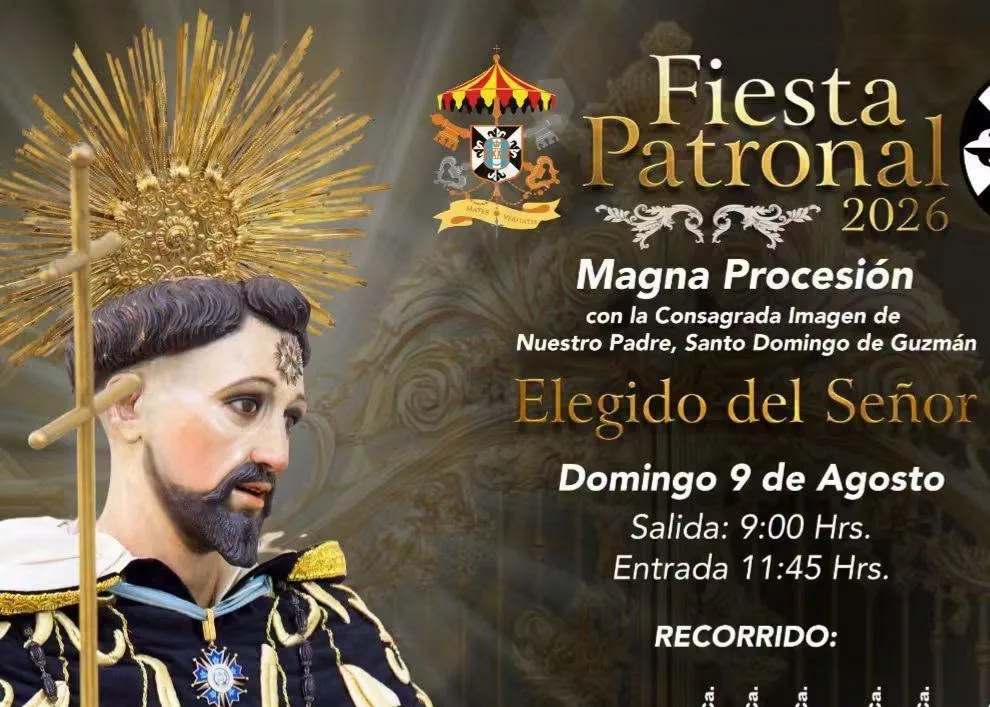 Recorrido de Santo Domingo de Guzmán en su fiesta patronal 2026