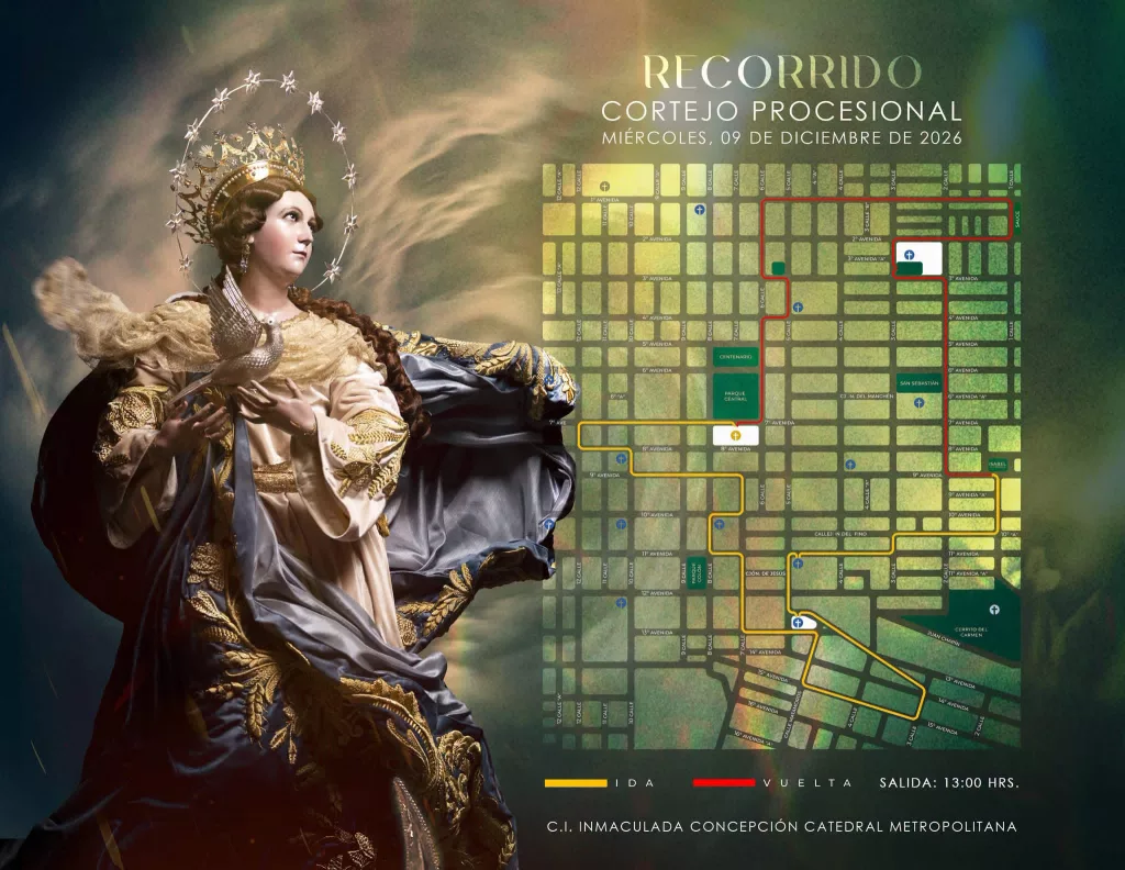Recorrido de la Inmaculada Concepción de Catedral 9 de diciembre 2026