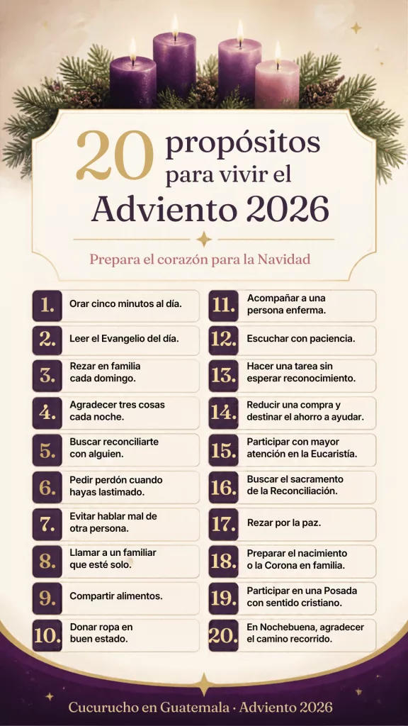 Calendario de propósitos de adviento 2026